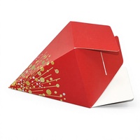 Individuelle Logo-Pyramiden-Geschenkbox Dreieckige Papierbox mit Glitzer-Goldfolie Magnetverschluss für Weihnachten, Feiertage, Hochzeiten, Gastgeschenke und Süßigkeiten