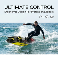 Planche de surf et jetboard en composite graphite Onyx Hull Gold Lines, norme export, avec propulseur intelligent à injection haute performance