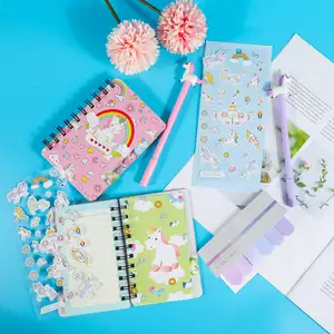 Unicorn Kawaii Stationery Set Unicorn Diary Journal Notebook Unicorn Stickers Gifts For Students School Supplies