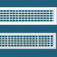 Grille d'aération réglable à double déflection en ABS 1000x125mm pour plafond de système CVC (hôtels, bureaux, magasins, maisons)