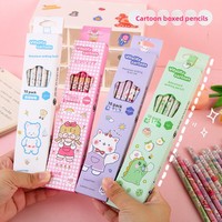 Coffret de 10 crayons mignons à motifs de dessins animés – Prix esthétique pour les élèves du primaire – Petit cadeau HB – Ensemble de crayons violets pour la maternelle