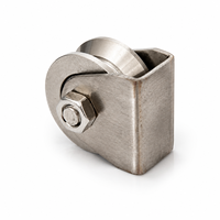 Galet de guidage silencieux en acier inoxydable en forme de V pour porte coulissante et fenêtre, roulement à billes simple, usage industriel