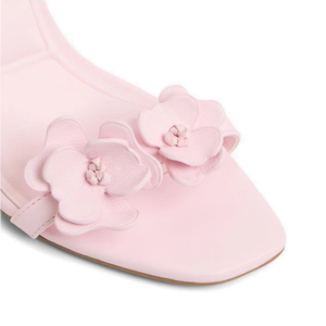 Sandalias de Tacón de Aguja con Punta Abierta y Correa en el Tobillo, Decoradas con Flores Rosas, Elegantes y de Gran Venta, para Niñas, Zapatos de Verano - Product Image 4