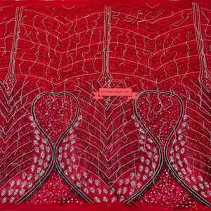 Robe de mariée florale de luxe faite à la main, ornée de sequins, de franges, de dentelle en maille et de strass, style traditionnel écologique 5 - Product Image 1