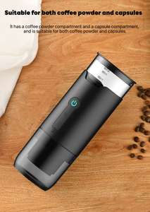 Machine à expresso portable, cafetière électrique pour les voyages et le camping, fonction de chauffage, mini machine à expresso, café - Product Image 5