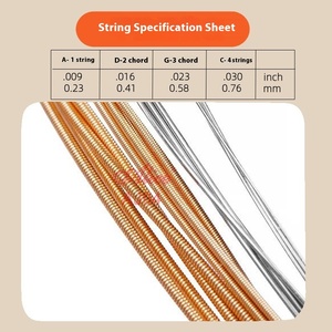 Alice Professional Advanced 4-String <span class=keywords><strong>Banjo</strong></span> String Set Alambre de acero antioxidante con accesorios Nuevo DISEÑO DE Alice - Product Image 5