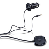 Kit voiture Bluetooth BC20 haut-parleur mains libres chargeur de voiture USB Bluetooth avec 5V 2.1A lecteurs MP3 / MP4 universels en plastique noir