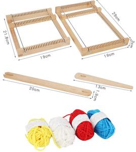 YUCI fai da te strumenti didattici fatti a mano in legno telaio per tessitura in legno per bambini - Product Image 5