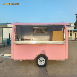 רמורק ג 'ינליג' ינג 'רמורק ורוד קטן מזנון מהיר עגלת קפה kebab קרפ כריך משאית גלידה מאובזר - Product Image 1