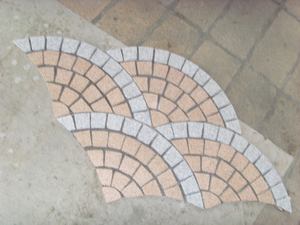 Pavés en granit gris G603 et G654 en forme de maille pour allée, pavés en granit pour l'extérieur, motif en forme d'éventail - Product Image 6