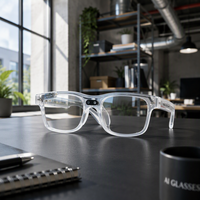 Lunettes intelligentes Meta AIMB-G3 AI avec caméra 8MP, vidéo 1080P, assistant IA ChatGPT, anti-lumière bleue, charge magnétique, tactile