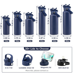 Back to School 14 盎司迷你儿童水瓶，带吸管盖，保温不锈钢水瓶，适合幼儿，可定制徽标 - Product Image 5