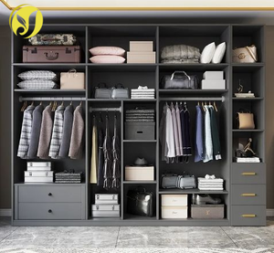 Bedroom Furniture Modern Design Mirror Glass Door Wooden <strong>Wardrobe</strong> Walk In Closet - Product Image 3