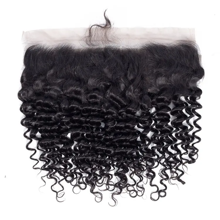 Wholesale Top Quality Factory Price Peruvian Virgin Human Hair Frontal Closure 6-20 Inch Length Hair Weaving Jerry Curly Frontal