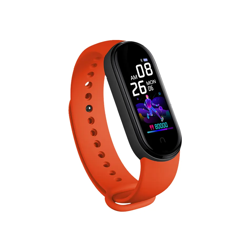Online Hot selling 2022 sports smart watch sport band bracelet m5 m6 wristband watches reloj temperature oem smartwatch