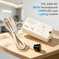 Interrupteur à capteur PIR sans contact 800W 110-240VAC Détection de proximité 5-6cm IP20 pour le contrôle de l'éclairage des armoires de cuisine et des garde-manger