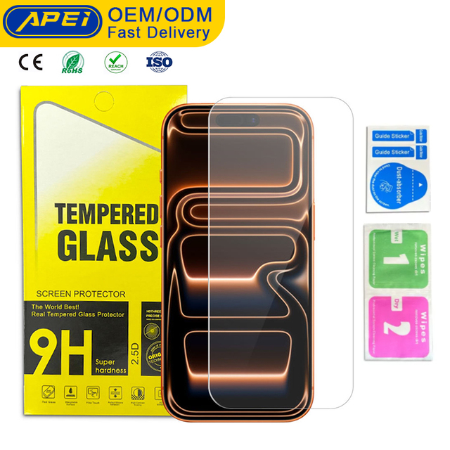 2.5D 9h Anti Scratch HD Clear Glass for iPhone 16E 15 14 13 17 Pro Max Phone Screen Film Tempered Protective Glass Screen Guard