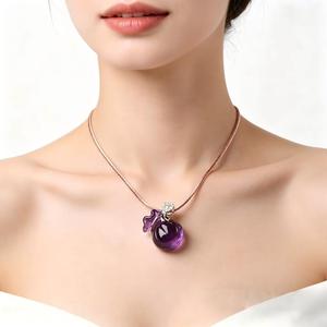 Sac à monnaie en cristal de <span class=keywords><strong>citrine</strong></span> de haute qualité, sac à monnaie en rose et améthyste, vente en gros - Product Image 3