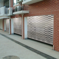 Volet roulant d'usine en aluminium et polycarbonate pour balcon, porte intelligente, nouveau design, matériau transparent, lamelles, vente en gros