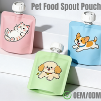Bolsa de Plástico PE con Boquilla Vertical Personalizada de Fábrica, 50ml 100ml, para Envasado de Alimentos para Animales, Impresión por Grabado