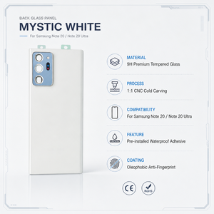 กระจกหลัง OEM Note 20 Ultra สำหรับ Samsung Galaxy Note20 Ultra ฝาหลังแบตเตอรี่ แผงฝาหลัง ตัวเรือน พร้อมเลนส์กล้อง - Product Image 4