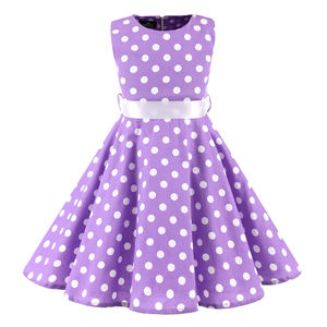 Vestidos para Niñas Estilo Europeo y Americano, Falda con Estampado de Flores y Puntos, Vestidos Retro para Niñas, Ropa Infantil de Algodón - Product Image 3