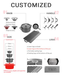 Oval Shape Cast Iron Steak Plate Sizzle Griddle With Wooden Base <strong>Grill</strong> Fajita Serving Plate Enameled Coating - Product Image 3