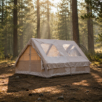 Tente gonflable moderne, imperméable, durable, à ouverture automatique rapide, avec fenêtre de toit transparente pour l'extérieur