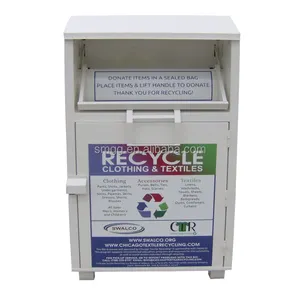 Manufacture 1100L metal steel waste bin shoes clothing garbage bin large Galvanized steel waste container