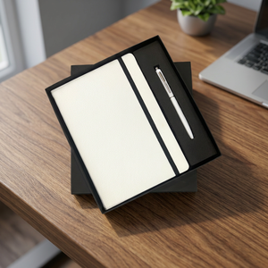 Set de Regalo Premium: Agenda A5 de Tapa Dura con Bolígrafo Metálico, Cuaderno de Cuero PU con 100 Hojas e Impresión UV para Escritura Ejecutiva de Oficina - Product Image 2