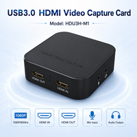 Tarjeta Capturadora de Video USB 3.0 HDMI 1080P60 con Salida en Bucle, Entrada de Micrófono/Audio de 3.5mm, UVC Plug and Play para Transmisión en Vivo, Juegos y Cámara