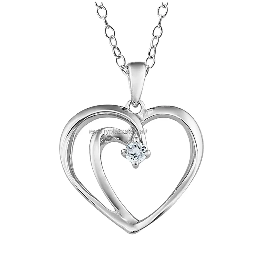 Latest Design Heart Locket 925 Sterling Silver Pendant Dainty Vintage Charm Necklace