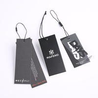Étiquettes suspendues personnalisées avec logo imprimé, étiquettes de luxe avec cordon, étiquettes transparentes en PVC givré pour vêtements