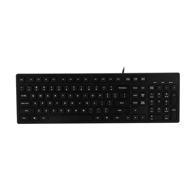 Amazon Top Sale Slim Gaming Keyboard USB2.0 Hot Swap Plug and Play Desktop PC Silent Standard Wired Keyboard for Office and Home