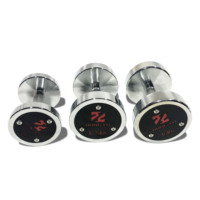 Ensemble d'haltères en acier réglables de 20kg/50kg avec logo personnalisé, entraînement de fitness à domicile, haltérophilie chromée à bas prix, vente en gros