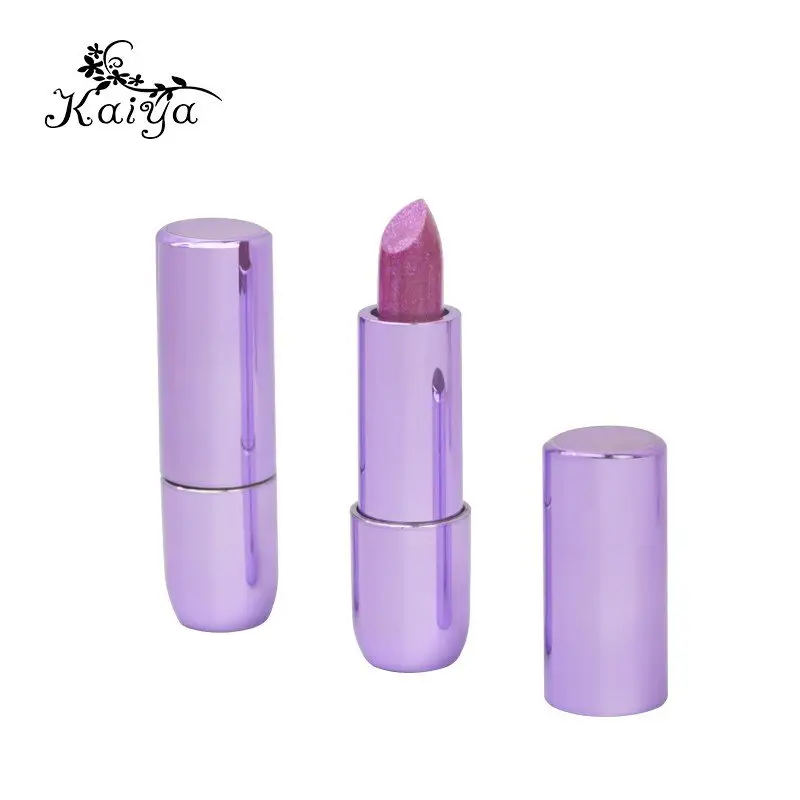 Wholesale Luxury Shimmer Color Lips Makeup Silky Matte Lip Stick Vegan Waterproof Metallic Lipsticks Purple Glitter Lipstick