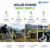 Panneau solaire portable 100W, design pliable, étanche IP67, chargeur solaire extérieur pour camping-car, camping, voyage