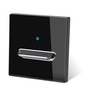 Interruptores de Botón, Panel Táctil Negro para PC, 10A, Luz LED, Tipo 86, Fuente de Alimentación Oculta, Interruptor Doble - Product Image 2