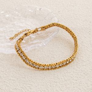 Wholesale Personalized 18K Hollow Chain Stainless Steel Bracelet Trendy <b>Charm</b> Jewelry for Anniversary Occasions - Product Image 3