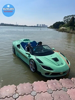 Jet ski à grande vitesse de style Ferrari à deux places avec coque en FRP pour les sports nautiques