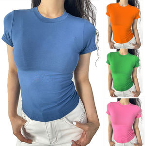 Футболка для девочек из мягкого хлопка и спандекса - Product Image 3