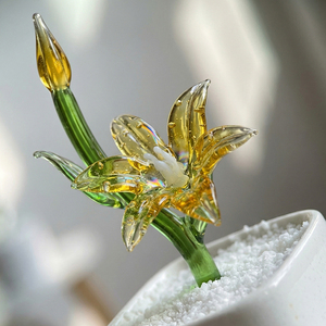 Lámparas de Cristal de Murano Hechas a Mano con Diseño de Narcisos en Maceta, Flores Eternas, Ideales para Regalos del Día de la Madre, Día del Maestro y Decoración del Hogar - Product Image 3