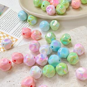ลูกปัดอะคริลิคแบบรูตรงเคลือบ AB สีทึบสร้อยข้อมือสำหรับใส่โทรศัพท์แบบ DIY สร้อยข้อมือสร้อยคอประดับด้วยลูกปัดหลวม - Product Image 3