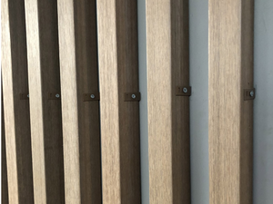 Persiennes de tubes carrés en bois WPC pré-finis extérieurs pour pavillons <span class=keywords><strong>treillis</strong></span> composite - Product Image 4