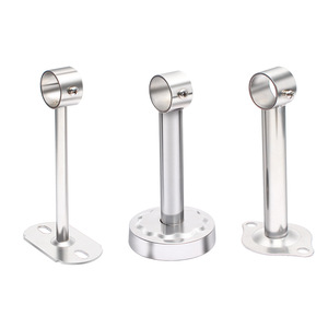 Base de montaje de brida de tubo de acero inoxidable Jin Aoding para tendedero de balcón, soporte superior y lateral para anillo de colgar en armario - Product Image 1