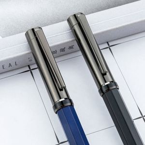 1.0Mm Custom Logo New Metal Twist Creative Hexagonal Barrel Business Premium Multi-Color Ballpoint <b>Pen</b> - Product Image 2
