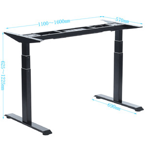 Giá Đỡ Điện Ngồi Hai Động Cơ Khung Máy Tính Đứng Nâng Điều Chỉnh Chiều Cao Với Bàn <span class=keywords><strong>42</strong></span> Inch Đến 59 Inch - Product Image 2