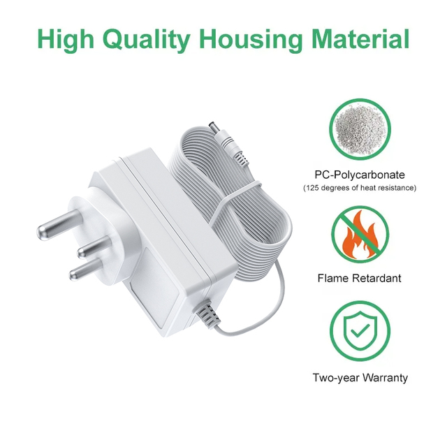 IN Plug AC/DC Power Adapter AD0301 30W Charger White BIS Certified Available with Various DC Plugs