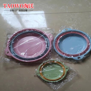 Taowo Foldable Wash Basin Round Multi Color Easy Clean Travel Kitchen <b>Sink</b> Household Use - Product Image 3