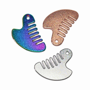 Coloré Rouge En Alliage De Zinc Gua Sha Grattage Massage Visage Outil Peigne Forme Conseil Grattoir pour Visage Pierre Conseil Massage - Product Image 6